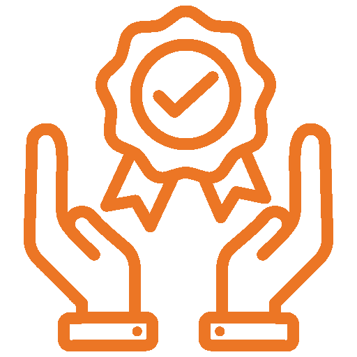An orange square on a white background representing Fann Contracting.