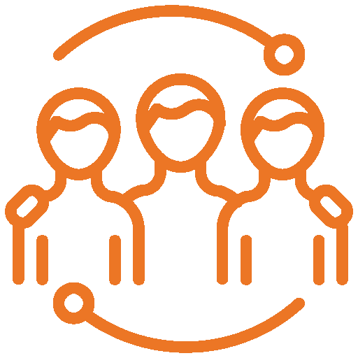 An orange square on a white background representing Fann Contracting.
